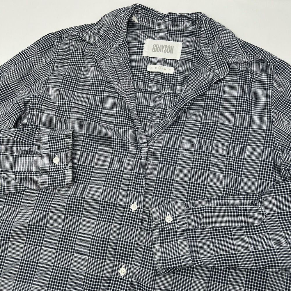 Grayson Frank &‎ Eileen Size 3 Blue Plaid The Hero Button Up Long Sleeve